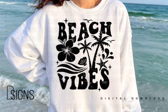 Summer Beach Flowers Graphics for T-Shirt Designs