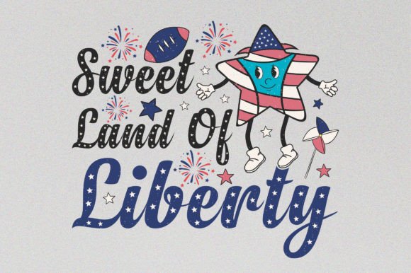 Sweet Land 4th of July SVG Sublimation: Graphics for T-Shirt Designs