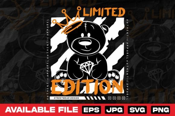 Teddy Bear Streetwear T-Shirt Design